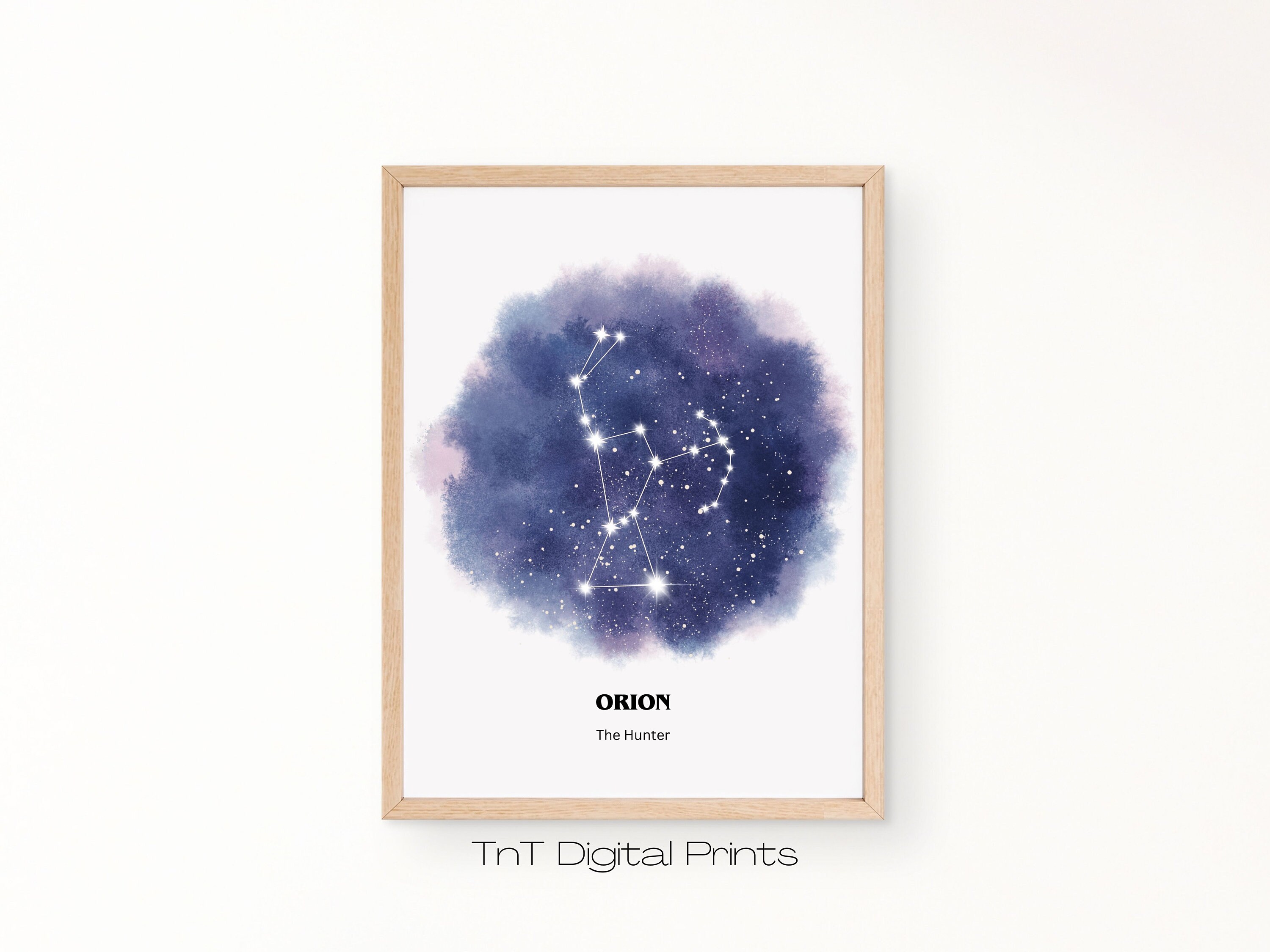 Orion Constellation Astrology Print Horoscope Wall Art Science Gifts