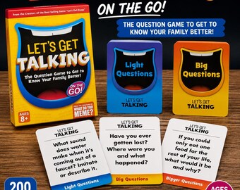 Let's Get Talking On The Go Family Question Card Game 200 Cards Complete Ages 8+