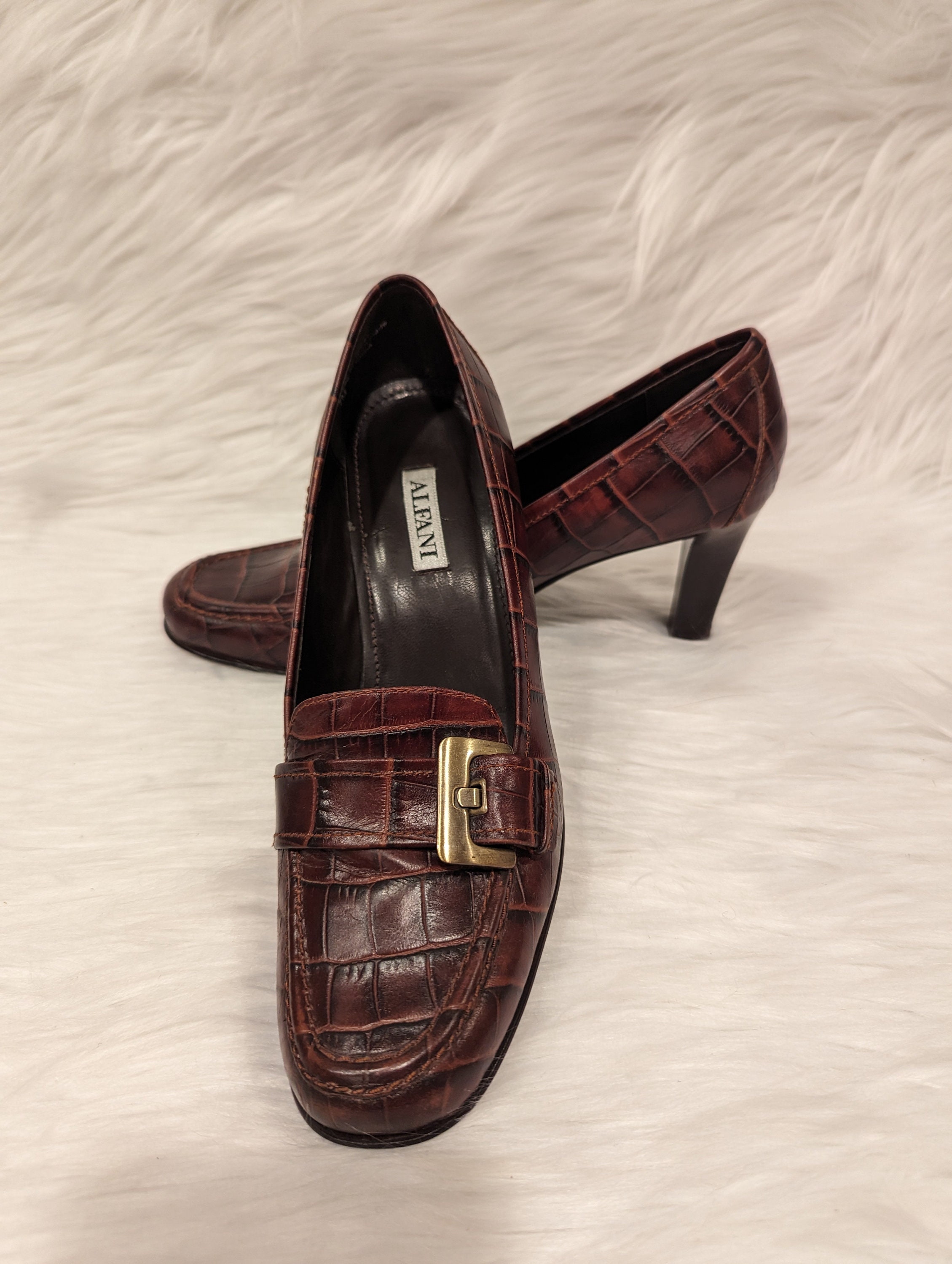 Vintage Mens Alfani Tassel Loafers Size 10 90s Brown Leather Slip On Shoes Alfani Slip-on shoes for Men | Online Sale up to 50% off | Lyst main image 3