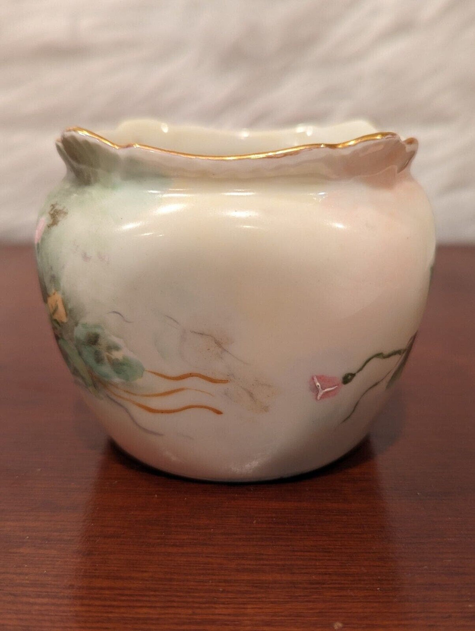 Vintage Bavarian Hand Painted Purple Floral Cream and Sugar Set main image 1