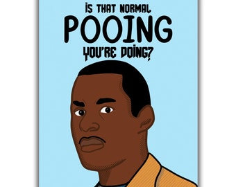 Peep Show print | Alan Johnson A5 print | Is That Normal Pooing You're Doing | Alan Johnson Peep Show Print