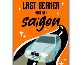 Peep Show print | Alan Johnson A5 | Last Beamer out of Saigon | Alan Johnson Peep Show Print