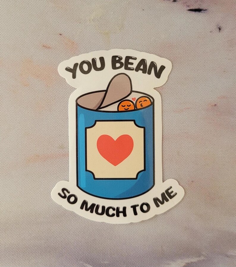 Baked Bean Sticker | Cute British Food Kawaii Snacks Sticker | Gifts ...