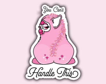 THICC furby sticker | funny stickers for 90's kids | sassy pink furby with butt | cute gifts under 5