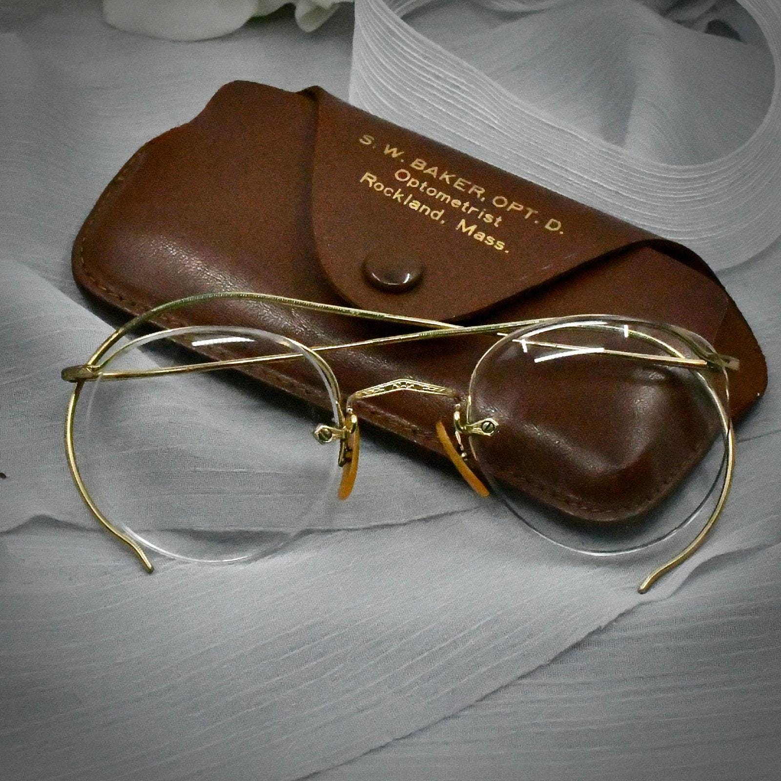 12k Gold Antique Eyeglasses - Etsy