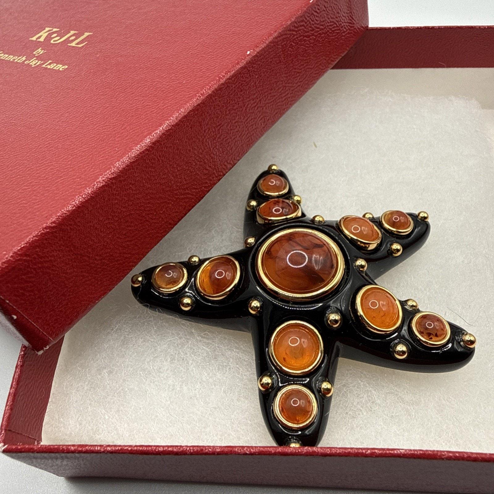 Kenneth Jay Lane Starfish Brooch - Etsy