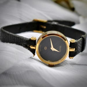 Swiss Watch Black Gold - Etsy display picture 1