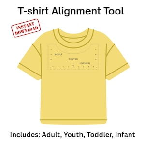 T-Shirt Alignment Tool SVG Bundle: Vinyl Placement Guide (Digital Download