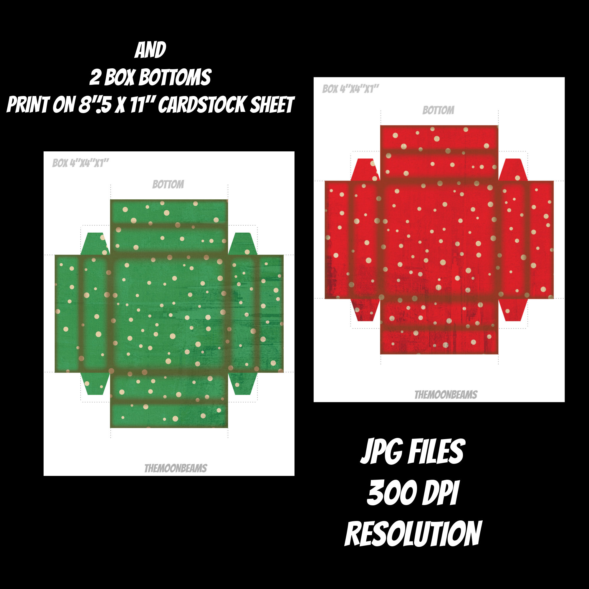DIY Printable Vintage Christmas Box Bundle-multi Purpose Small Box ...