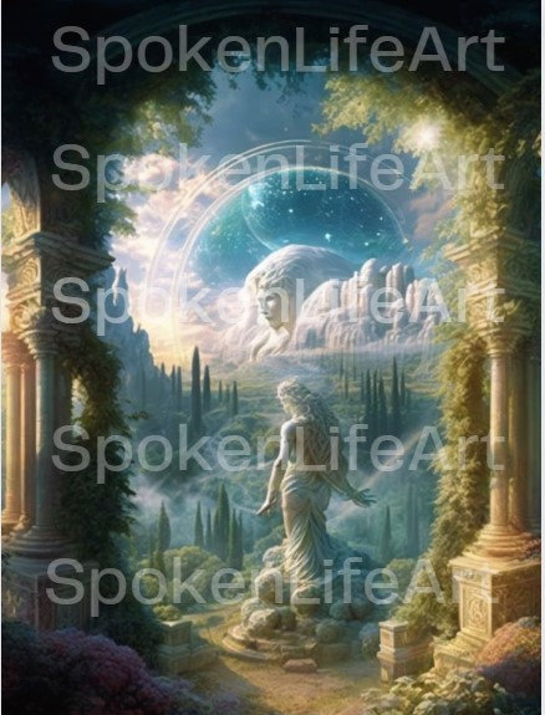 AI Art Garden of Eden Etsy