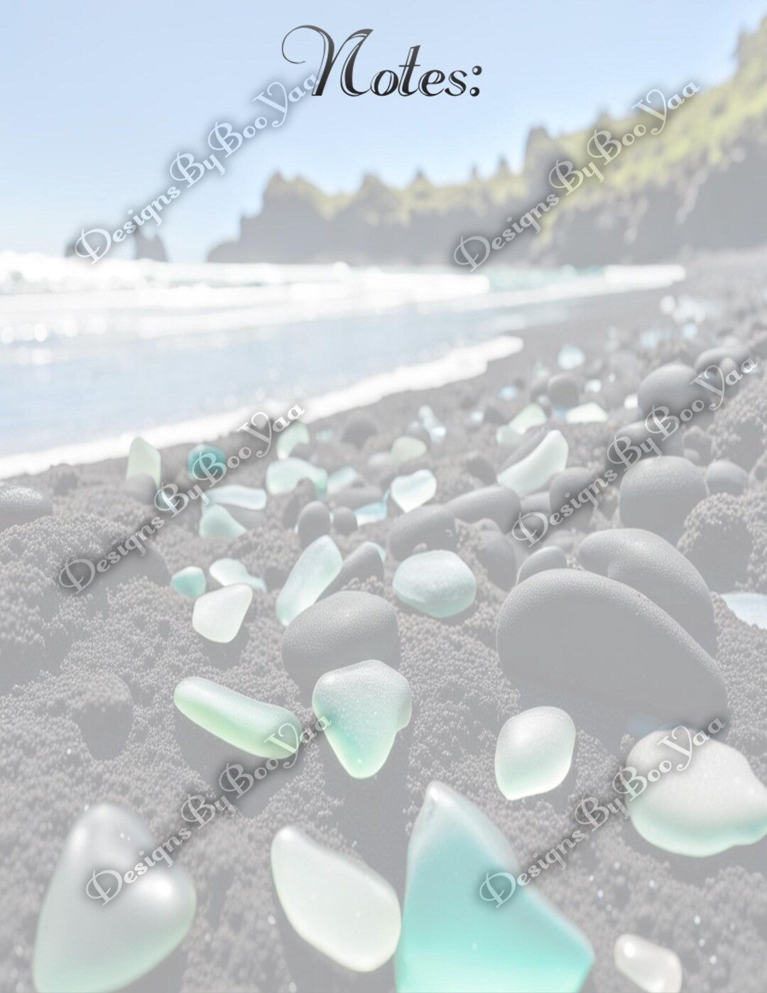 Seaglass Beach Notes Unlined - Etsy