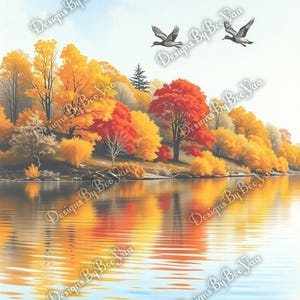 Autumn On The Lake - Printable Wall Art