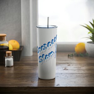 Lacrosse Mom Skinny Steel Tumbler with Straw, 20oz