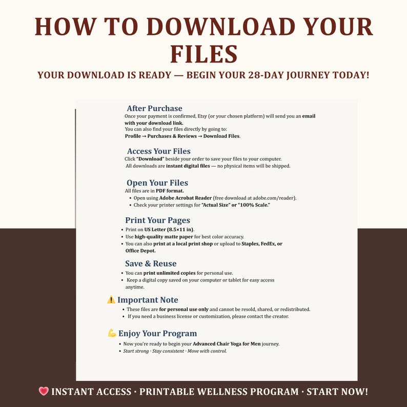 28 Day Chair Yoga Weight Loss Challenge - 7 Day Weekly Seated Workout for Seniors - 4 Week Fat Burn Plan - Mobility & Vitality Fitness PDF image 9