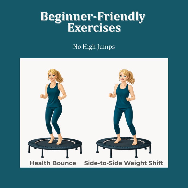 Low Impact Rebounder Workout for Seniors & Beginners, Mini Trampoline ...