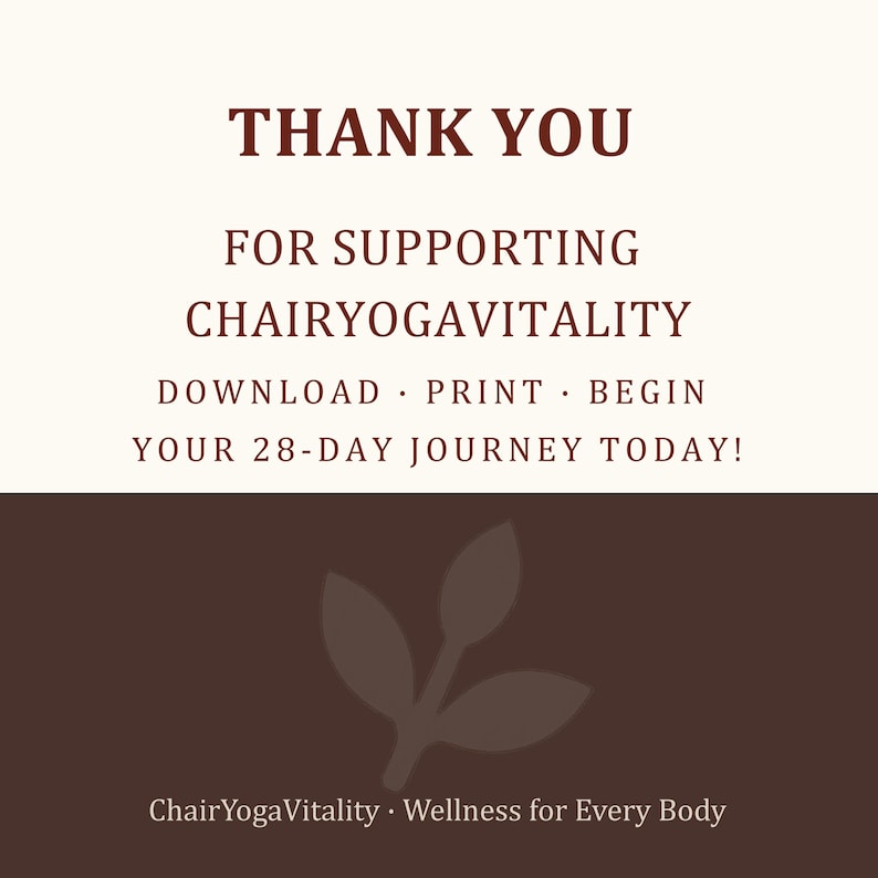 28 Day Chair Yoga Weight Loss Challenge - 7 Day Weekly Seated Workout for Seniors - 4 Week Fat Burn Plan - Mobility & Vitality Fitness PDF image 10