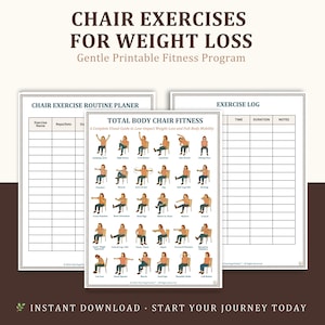28 Day Chair Yoga Weight Loss Challenge - 7 Day Weekly Seated Workout for Seniors - 4 Week Fat Burn Plan - Mobility & Vitality Fitness PDF