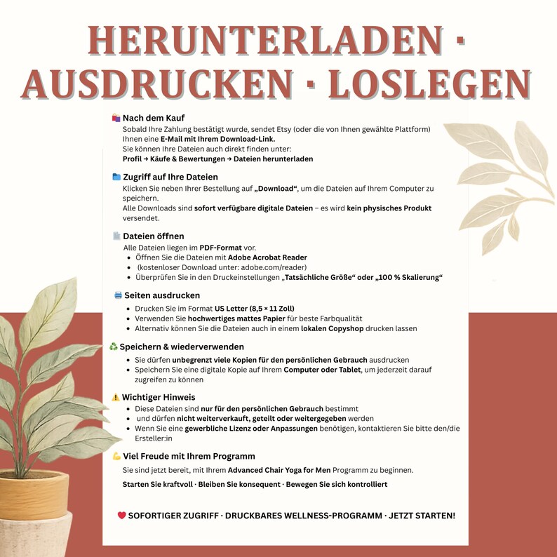 Stuhlyoga zum Abnehmen 28 Tage Trainingsplan, Senioren Fitness & Anfänger Yoga, Workout, Low Impact bungen-poster, Digitaler Planer pdf afbeelding 9