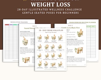 Chair Yoga Program for Beginners & Seniors, Seated Strength and Joint Health Plan, Easy Daily Mobility Challenge, Digital Workout PDF