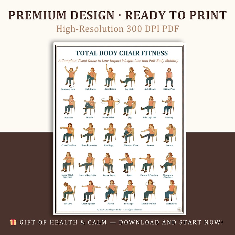28 Day Chair Yoga Weight Loss Challenge - 7 Day Weekly Seated Workout for Seniors - 4 Week Fat Burn Plan - Mobility & Vitality Fitness PDF image 2