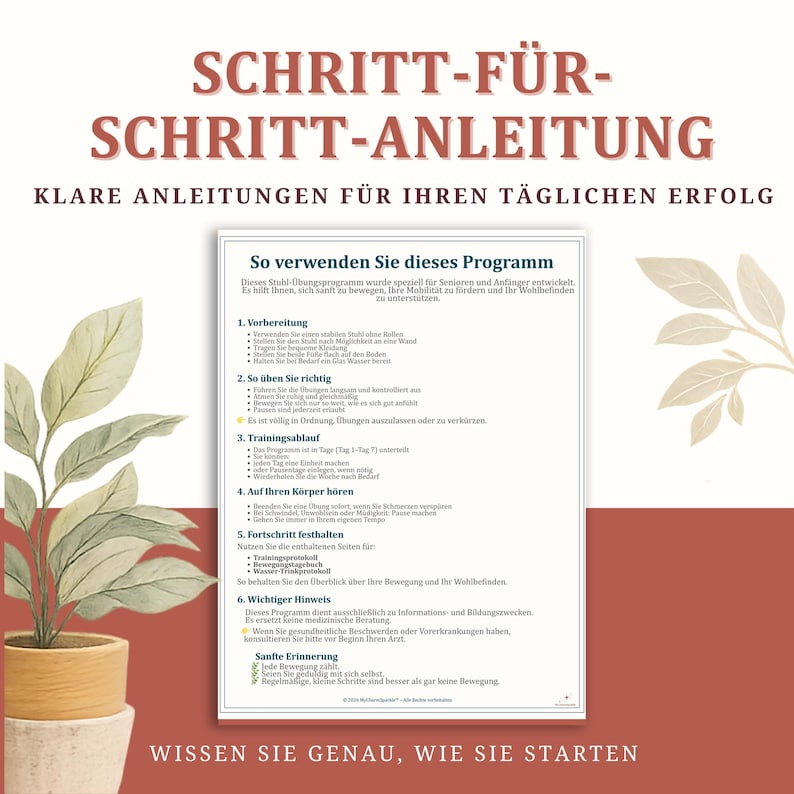 Stuhlyoga zum Abnehmen 28 Tage Trainingsplan, Senioren Fitness & Anfänger Yoga, Workout, Low Impact bungen-poster, Digitaler Planer pdf afbeelding 4