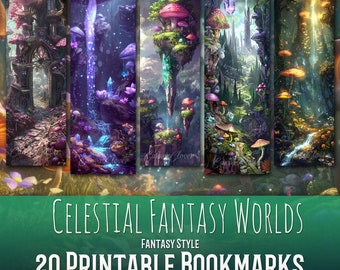 Celestial Fantasy Worlds bokmärkespaket (JPG PNG)