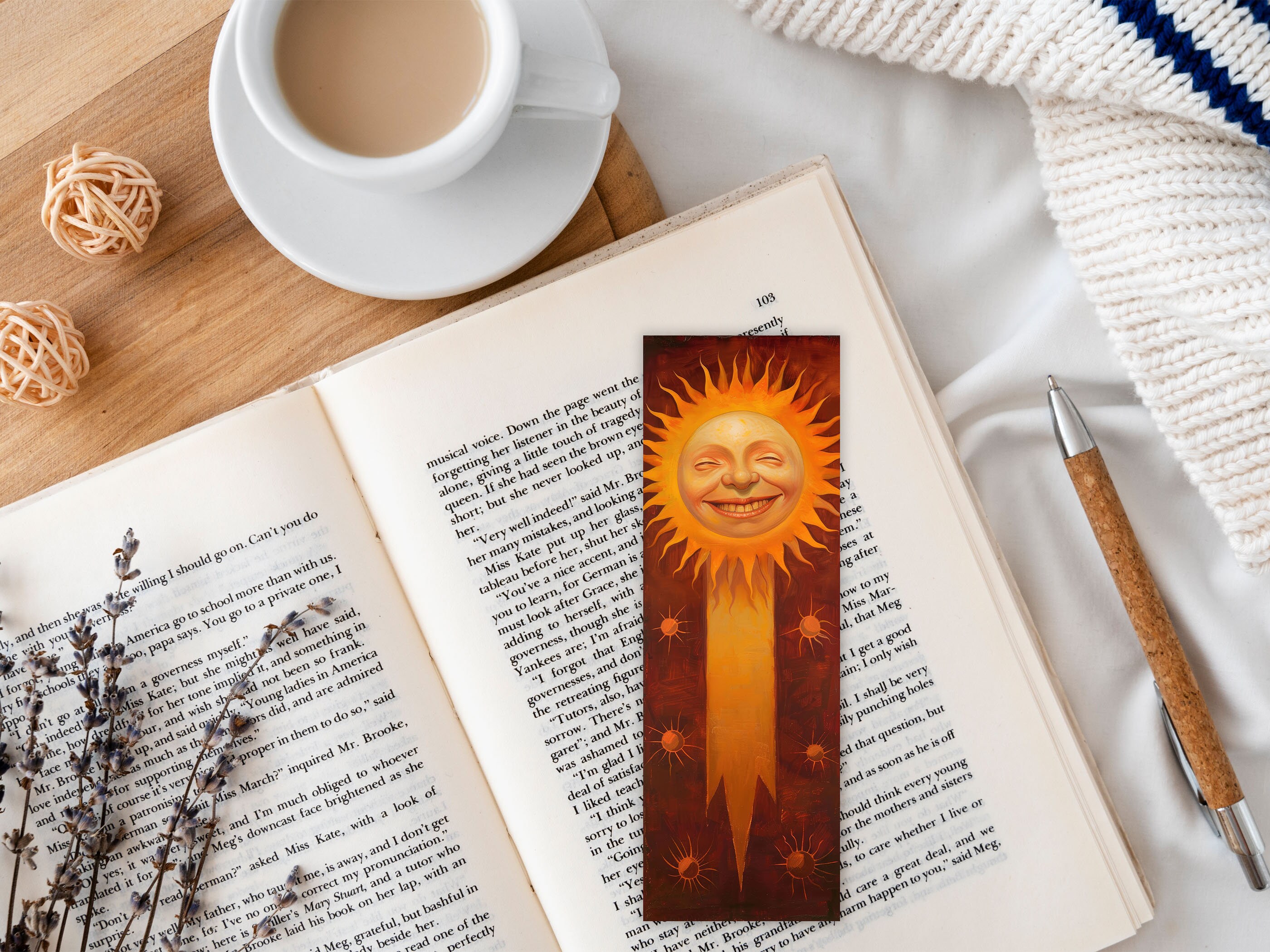 Sun Pin Book 5 Happy Sun Bookmark Bundle, Sunset Bookmark, Sublimation Design ...