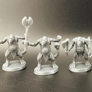 HeroQuest Abomination Fimir Set of 6, Fully Assembled - Custom Prints for 2021 Avalon Hill Version