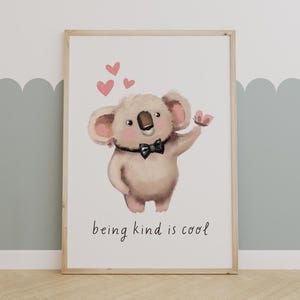 Being Kind is Cool - Inspirierendes Poster für Kinder