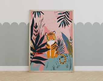 Jungle Tiger – Bold Safari Animal Print for Nursery Walls