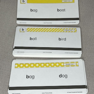 Vintage Drake Edukation Associations Action Phonics~ Anfangskonsonant Magnetkarten insgesamt 53~ RAR!