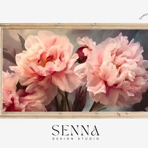 Samsung Frame TV Spring Art | Vintage Flower Still Life | Farmhouse Antique Art | Pink Pastel Floral Art | Digital Download