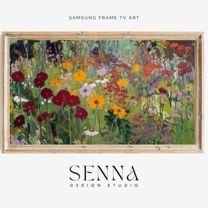 Samsung Frame TV Art Spring | Wildblumenfeld | Blumenwiese | Vintage Malerei | Bunte Blumenkunst | Digitaler Download