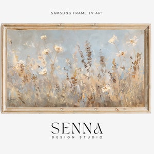 Samsung Frame TV Art | Spring Wildflower Field | Country Flowers Art | Warm Tone Wildflowers Art | Digital Download Frame TV Art