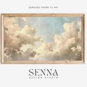 Samsung Frame TV Art | Cloud Painting | Country Farmhouse Decor | Digital TV Download