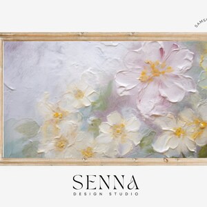 Samsung Frame Abstract TV Art | Art For Frame TV | Floral Art | Oil Painting | Textured Art | Digital Download