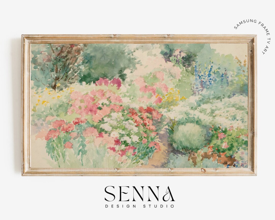 Samsung Frame TV Art Spring | Pink Wildflower Field | Flower Meadow ...