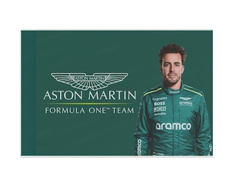 Fernando Alonso Aston Martin-flaggan 2025