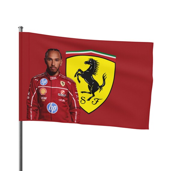 ルイス・ハミルトン フェラーリ フラッグ 2025 - Etsy 日本