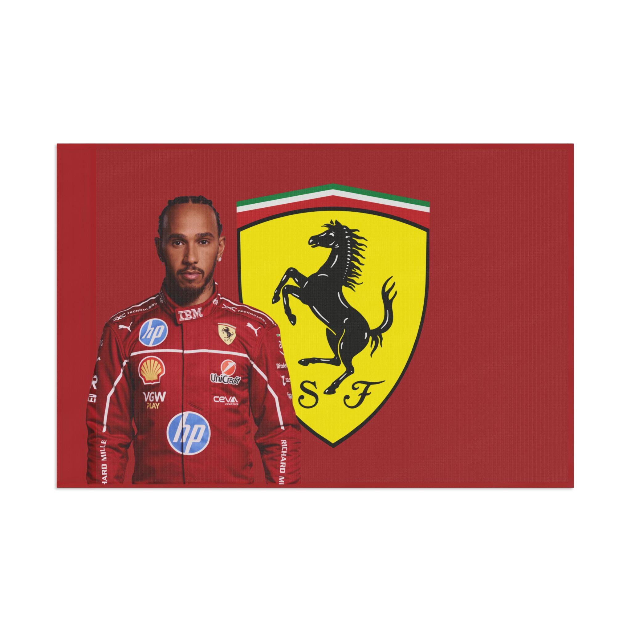 証拠ありフェラーリ　ルイスハミルトン　サイン色紙 証拠ありフェラーリルイスハミルトンサイン色紙