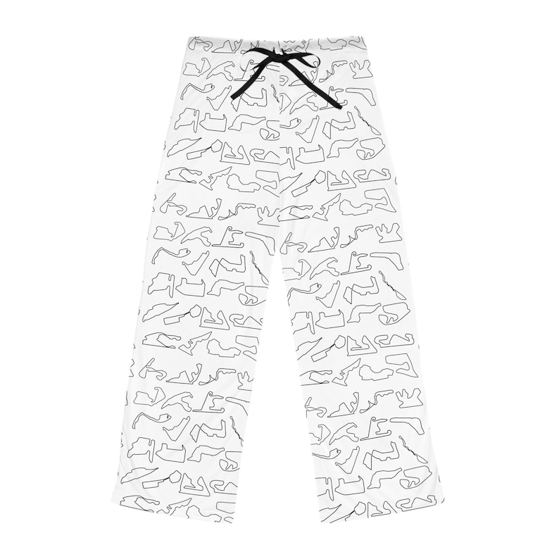 Pyjamasbyxor för dam för racerbanor | Loungebyxor | Nattkläder för motorsport | Present till racingfans | Racingpyjamas | Kläder för bilentusiaster bild 3