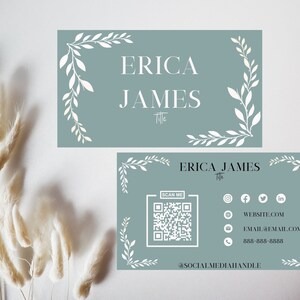 Becs: EDITABLE & PRINTABLE Business Card Template, Printable Template, Editable Digital Canva Template, Instant Download, DIY, Minimalist