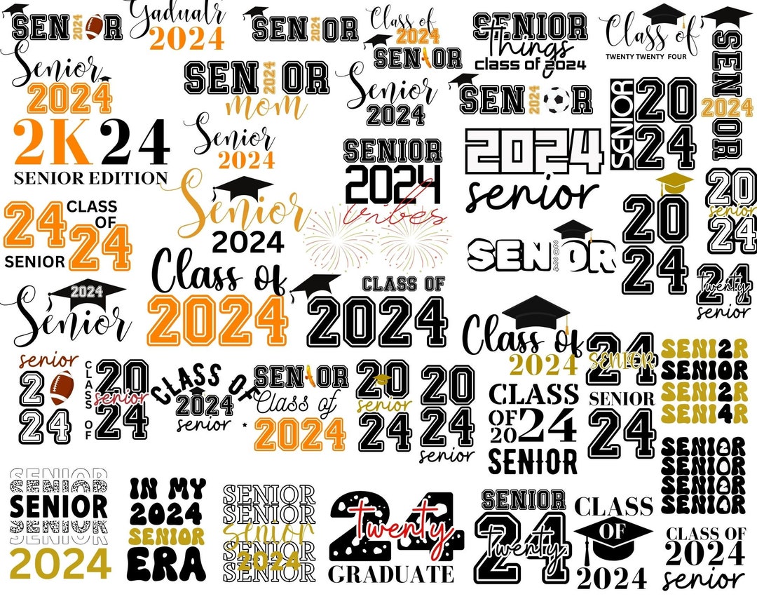 Senior 2024 Svg Png Mega Bundle, Senior Graduation Png, Class of 2024 ...