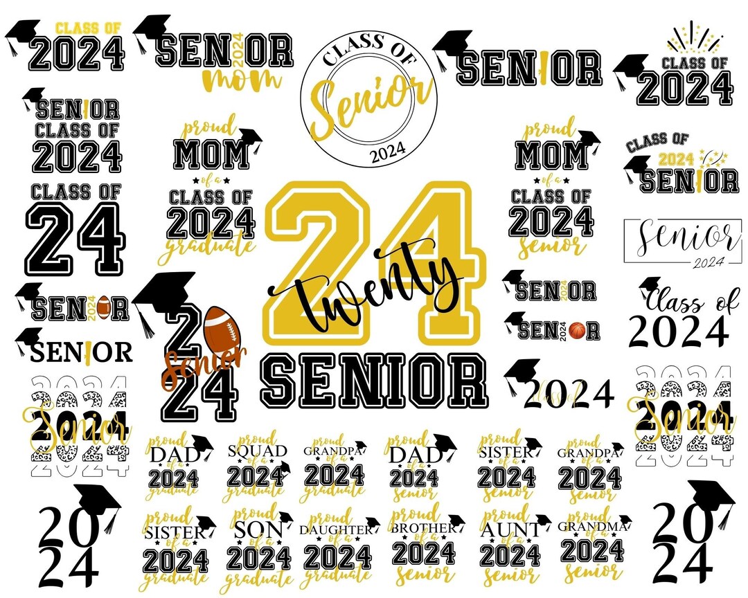 Senior 2024 Svg Png Mega Bundle, Senior Graduation Png, Class of 2024 ...