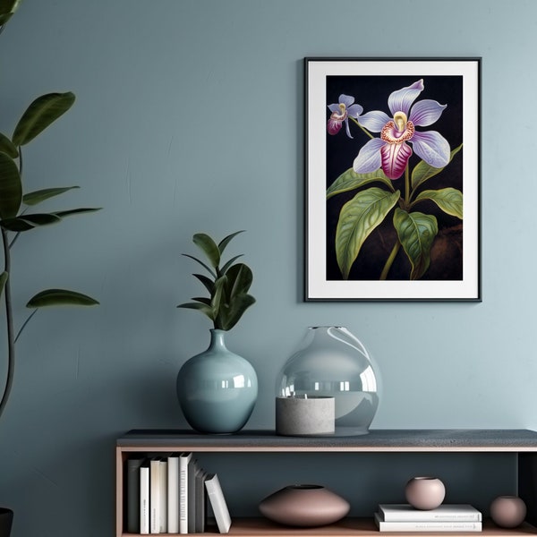 Zygopetalum Orchid Digital Art Print | New Orchid Collection for Wall Decor on Etsy