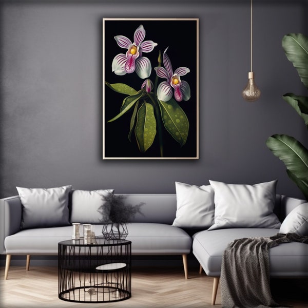 Zygopetalum Orchids Art Print | Double Delight | Floral Wall Decor | Digital Download on Etsy