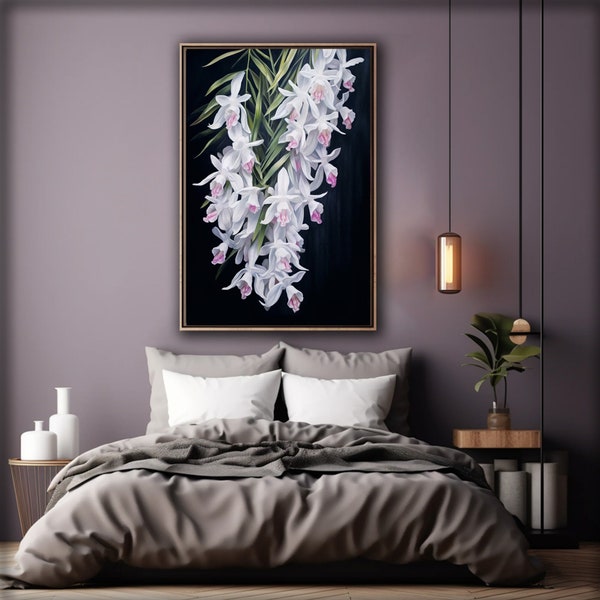 Dendrobium Orchids Art Print | Elegant Floral Wall Decor | Digital Download on Etsy