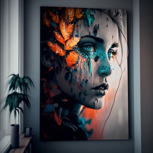 Futuristic Modern Woman Art Sci-Fi Anime Illustration Digital Download Digital Printable Art Design Digital Prints Instant Digital Download