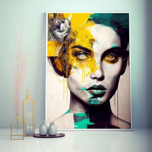 Sci-Fi Anime Art Futuristic Modern Woman | Digital Print for Home DecorDigital Printable Art Design, Digital Prints Instant Digital Download