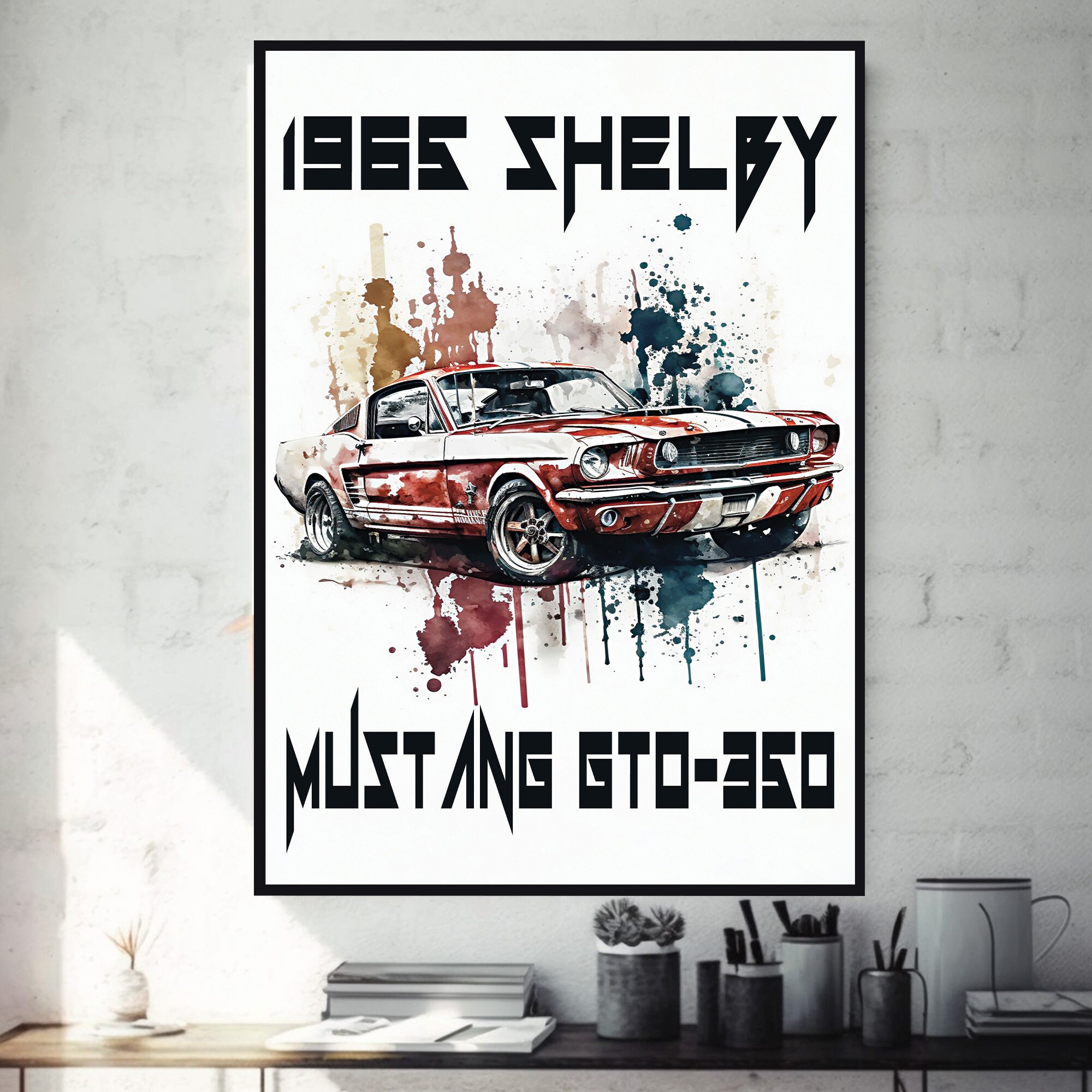 1965 Shelby Mustang GTO 350 | Digital Art Print for Car Enthusiasts on ...